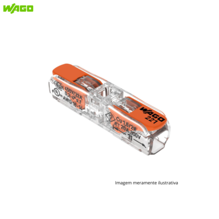 CONECTOR DE EMENDA EM LINHA 32A WAGO