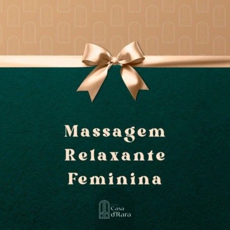 Massagem Relaxante Feminina