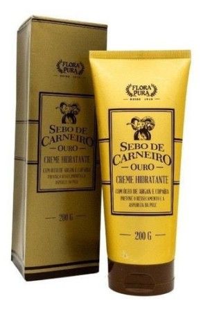 CREME HIDRATANTE SEBO DE CARNEIRO OURO FLORA PURA - 250 G