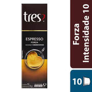 Café em Cápsula Torrado e Moído Espresso Forza 3 Corações Caixa 80g 10 Unidades