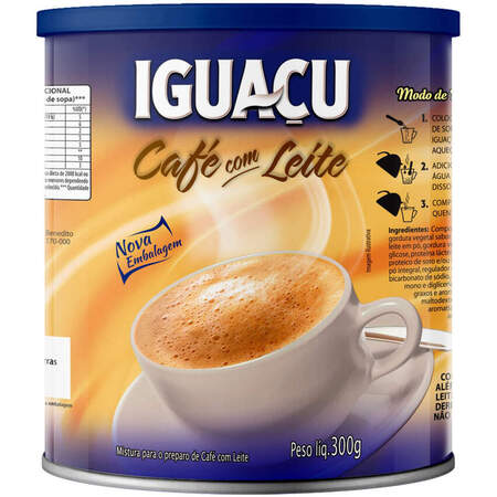 Café com Leite Solúvel Iguaçu Lata 300g