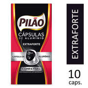 Café em Cápsula Torrado e Moído Espresso Extraforte Pilão Caixa 52g 10 Unidades