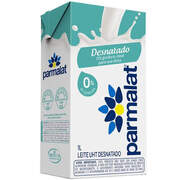 Leite UHT Longa Vida Desnatado Parmalat Caixa 1L com Tampa
