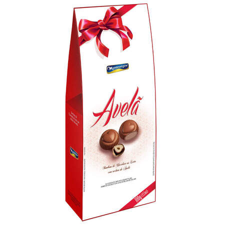 Bombom de Chocolate com Avelã Montevérgine Caixa 100g