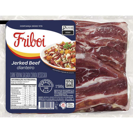 Charque Bovino Dianteiro Jerked Beef Friboi 500g