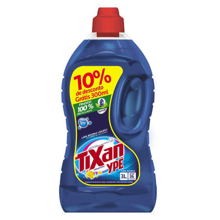 Lava-Roupas Líquido Primavera Tixan Ypê Galão 3l Grátis 10% de Desconto 300ml