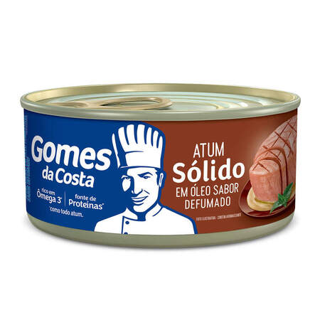 Atum Sólido em Óleo Sabor Defumado Gomes da Costa Lata 120g