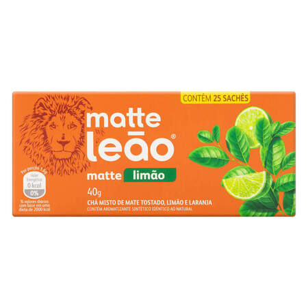 Chá Mate Limão Matte Leão Caixa 40g 25 Unidades