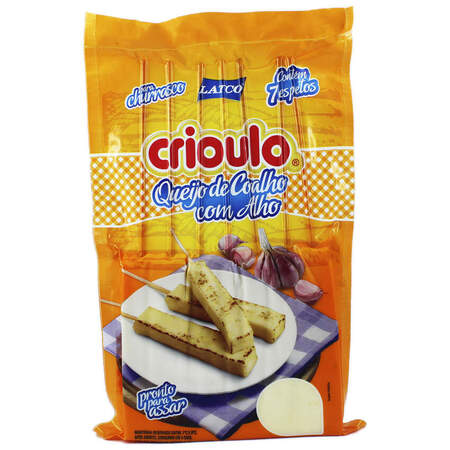Queijo Coalho com Alho Espeto Crioulo Pacote Kg