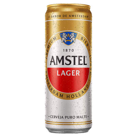 Cerveja Lager Premium Puro Malte Amstel Lata 350ml