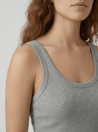 Regata Canelada Básica All Day Comfort Feminina Mescla