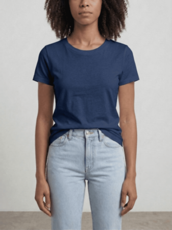 T Shirt All Day Comfort Feminina Azul Marinho