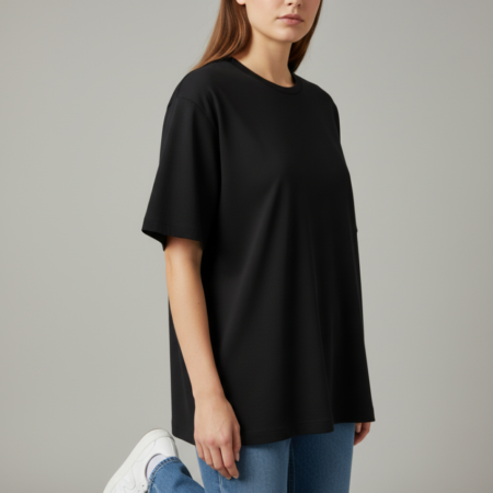 T Shirt Oversized Feminina Preta