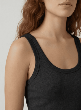 Regata Canelada Básica All Day Comfort Feminina Preta