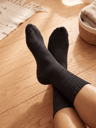 MEIA CANO LONGO COMFORT- UNISSEX - PRETA
