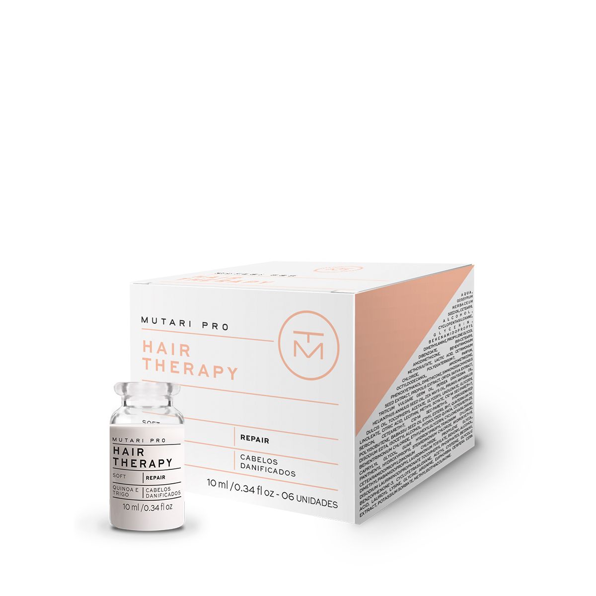 Caixa Ampola Soft Repair C/06 unidades - Hair Therapy Mutari Pro - 10ml