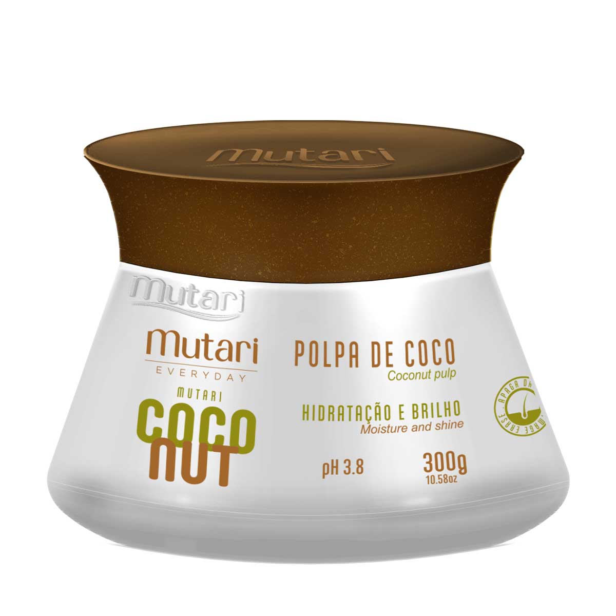 Polpa de Coco Mutari Coconut  300g - Nutrição, e Reparação e Brilho