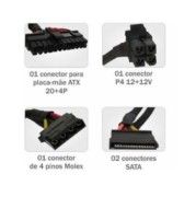 Fonte ATX 200W K-MEX PX-300CNG BOX (Sem Cabo)