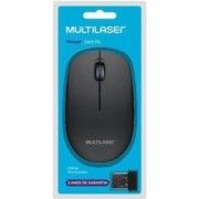 Mouse USB Sem Fio 1200dpi 2.4Ghz Preto Multilaser - MO251