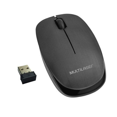 Mouse USB Sem Fio 1200dpi 2.4Ghz Preto Multilaser - MO251