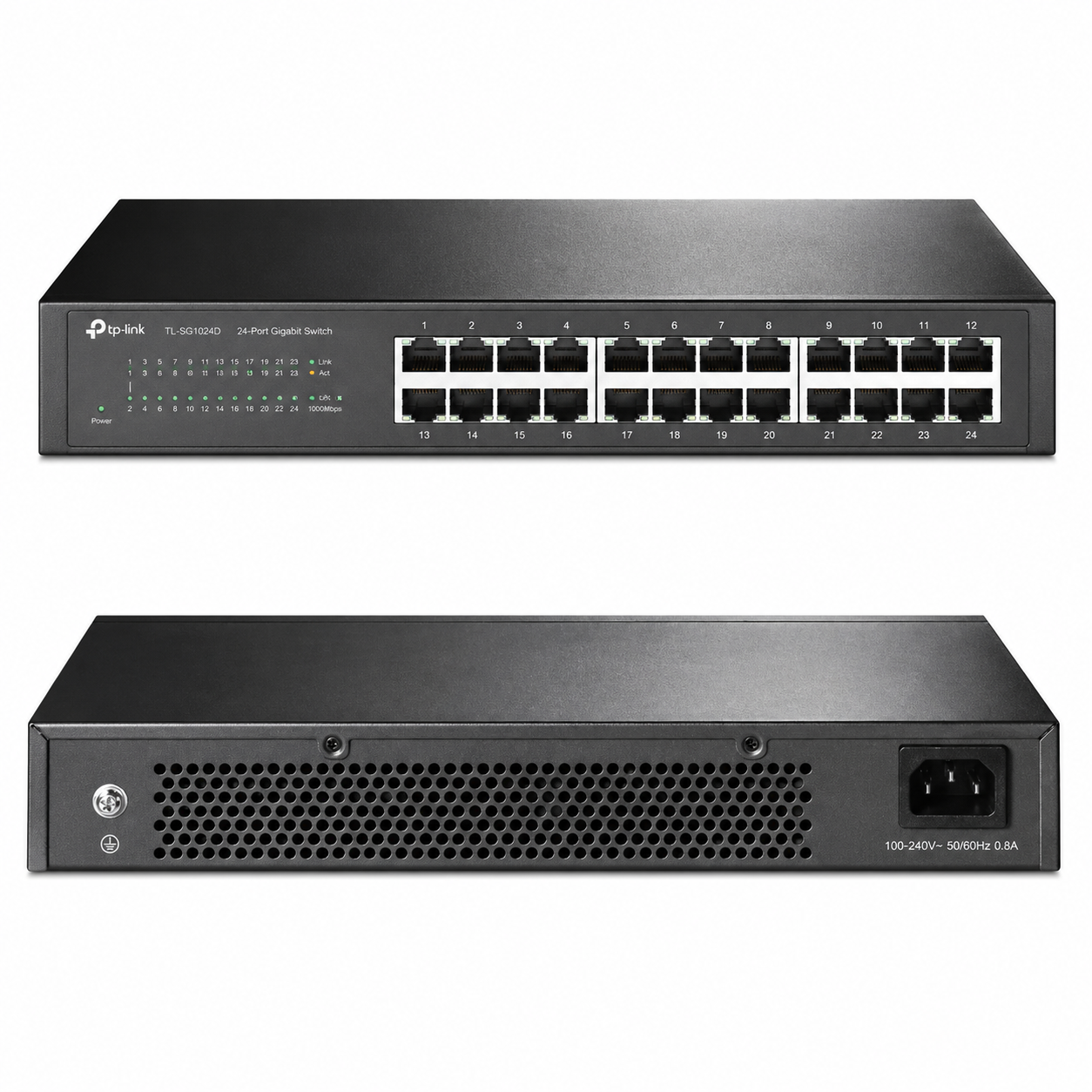 Switch 24 Portas 10/100/1000 TP-Link TL-SG1024D RACK