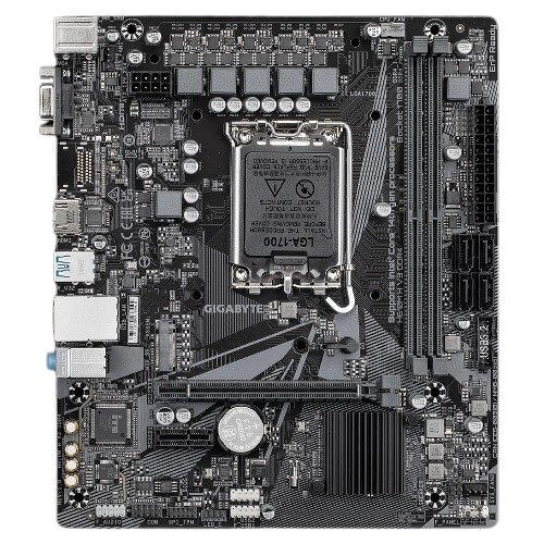 M1700 - Placa Mãe LGA1700 Gigabyte H610M H V3 ( 2x DDR4 / 1x PCIe 4.0/3.0 x16 / 1x PCIe 3.0 x1 / 2x USB 3.2 / 4x USB 2.0 / 1x VGA / 1x HDMI / 1x PS2 ) - <b>Compatível com os processadores Intel 12ª, 13ª e 14ª Gerações LGA1700</b>