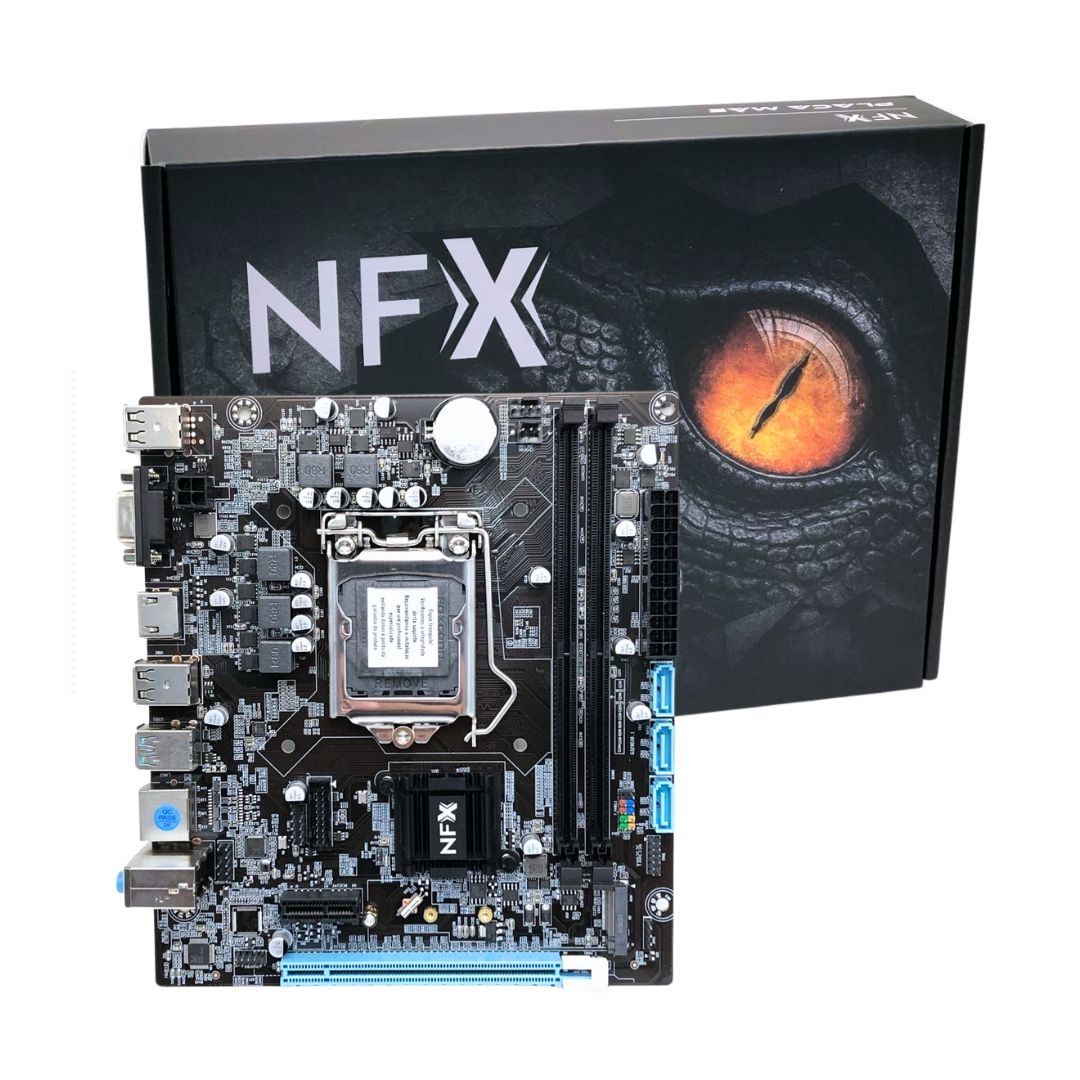 M1151 Placa Mãe LGA1151 NFX  H110 DDR4 GIGABIT (2x DDR4 / 1x PCI-E x16 / 1x PCI-E x1 / 1x M.2 / 1x VGA / 1x HDMI / 4x USB 2.0 / 2x USB 3.0 )