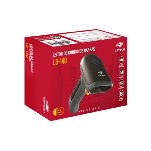 Leitor de Código de Barras 1D/2D C3Tech - LB-140BK ( DANFE / Boletos / QRCode )