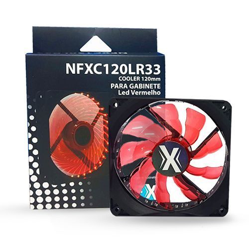 Fan Cooler para Gabinete NFX 120mm LED Vermelho - NFXC120LR33