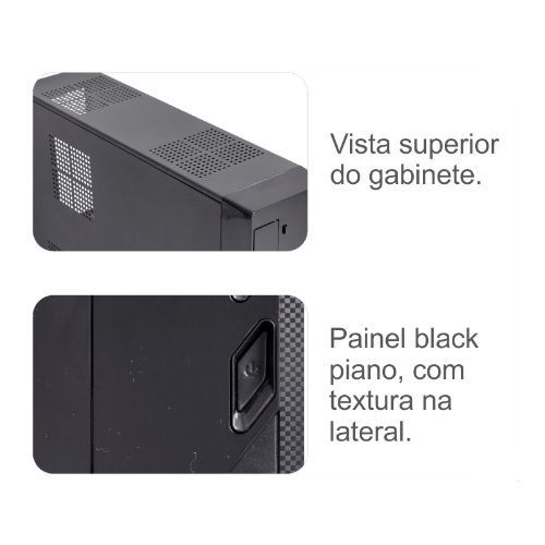 Gabinete K-MEX SLIM Preto com Fonte 200W - GM-07T7