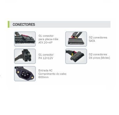 Fonte SFX K-MEX 200W com Cabo de Força (Para Gabinetes K-MEX SLIM final xx8A) - PP-200RNG
