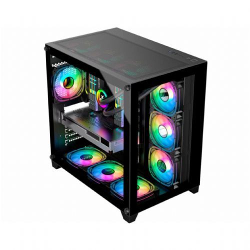 Gabinete Gamer K-MEX Space CG-P2R4 - Preto (Sem Fan Cooler e Sem Fonte)