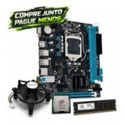 Kit Combo C/MB Bluecase H61 LGA1155 + Proc Intel Core i3 - 3ªG + Cooler + Memòria DDR3 8GB 1600Mhz