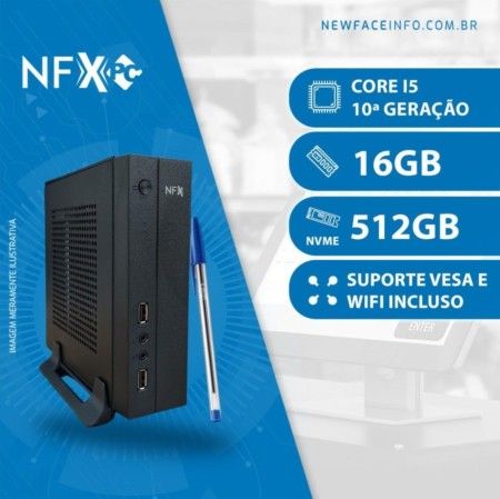 NFX PC ( INTEL CORE I5 10ª GERAÇÃO / 16GB / SSD 512GB NVMe / VESA  ) <b>Gabinete Mini / WiFi Incluso</b>
