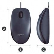 Mouse USB 1000dpi Preto Logitech M90