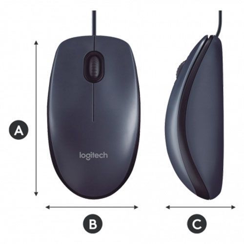 Mouse USB 1000dpi Preto Logitech M90