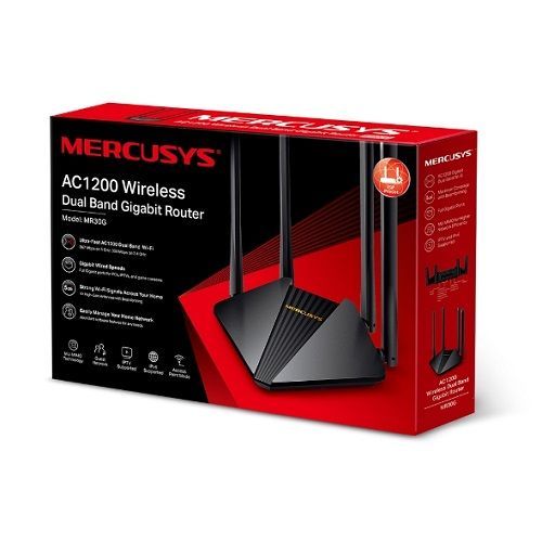 Roteador Wireless 1200mpbs 4 Antenas Dual Band Gigabit Mercusys AC1200 MR30G