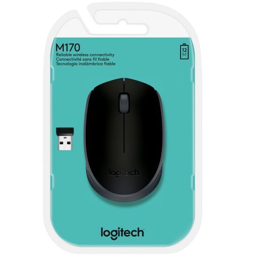 Mouse USB Sem Fio 1000dpi Logitech M170 Preto