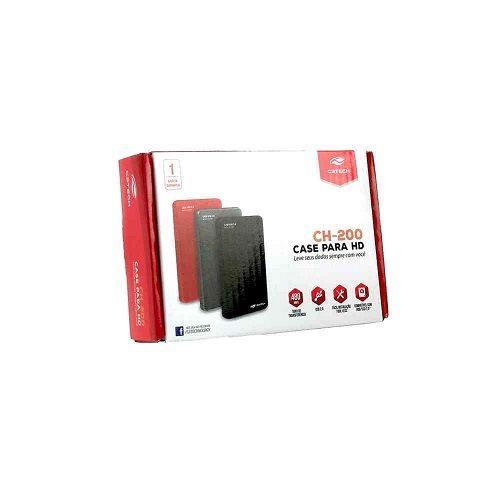 Case Externo USB 2.0 para HD/SSD 2.5 C3Tech Preto - CH-200BK