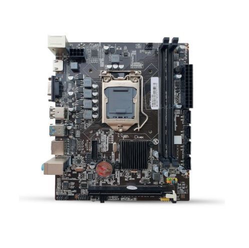 M1151 - Placa Mãe LGA1151 Duex DXMBH110G M2 DDR4 Gigabit (2x DDR4 / 1x PCI-E x16 2.0 / 1x M.2 / 1x VGA / 1x HDMI / 4x USB 2.0 / 2x USB 3.0) <b>Compatível com os processadores Intel 6ª e 7ª Gerações LGA1151</b>