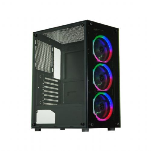 Gabinete Gamer com 03 Fan Cooler Multicolor K-MEX CG-30C5 (Sem Fonte)