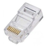 Conector RJ45 Macho CAT5-E GV Brasil (Pacote com 50 unidades) - ADT.306