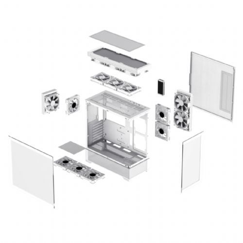 Gabinete Gamer GAMEMAX VISTA AW - Branco - (Sem Fan Cooler e Sem Fonte)