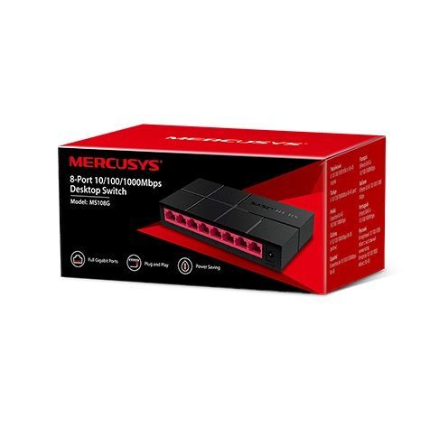 Swicth 08 Portas 10/100/1000 Mercusys by TP-Link MS108G