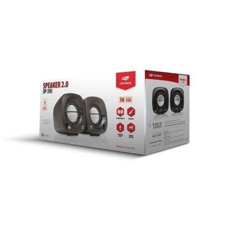 Caixa de Som 3W 2.0 RMS C3Tech Preta USB - SP-303BK