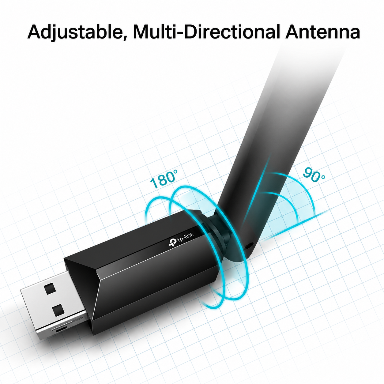 Adaptador Wireless USB Dual Band Alto Ganho TP-Link Archer AC600 T2U Plus