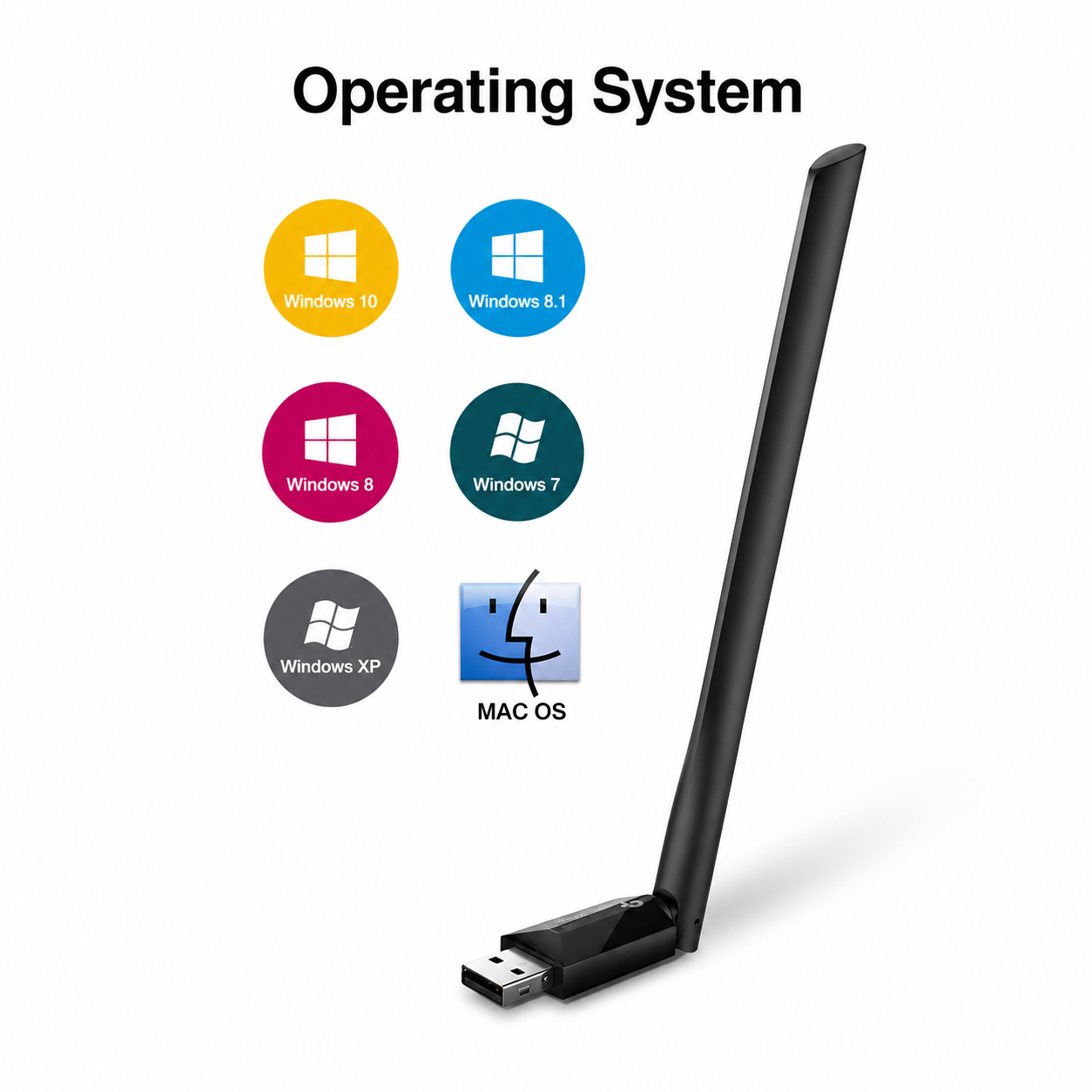 Adaptador Wireless USB Dual Band Alto Ganho TP-Link Archer AC600 T2U Plus