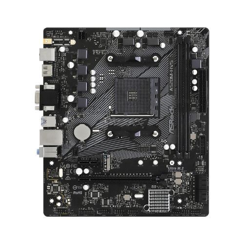 M1331 - Placa Mãe AM4 ASROCK A520M-HVS RAID - ( 2x DDR4 / 1x VGA / 1x HDMI / 2x USB 2.0 / 4x USB 3.2 / 1x  slot PCI Express 3.0 x16 / 1x slot PCI Express 3.0 x1 ) - <b>Compatível com os processadores AMD Ryzen 3ª, 4ª e 5ª Gerações AM4</b>