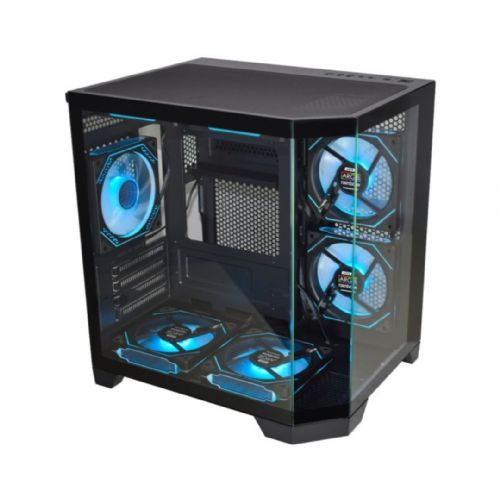 Gabinete Gamer K-MEX Angulo Micro CG-0620 - Preto (Sem Fan Cooler e Sem Fonte)