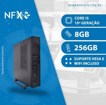 NFX PC (INTEL CORE I5 10ª GERAÇÃO / 8GB / SSD 256GB NVMe / VESA) <b>Gabinete Nano / WiFi Incluso</b>